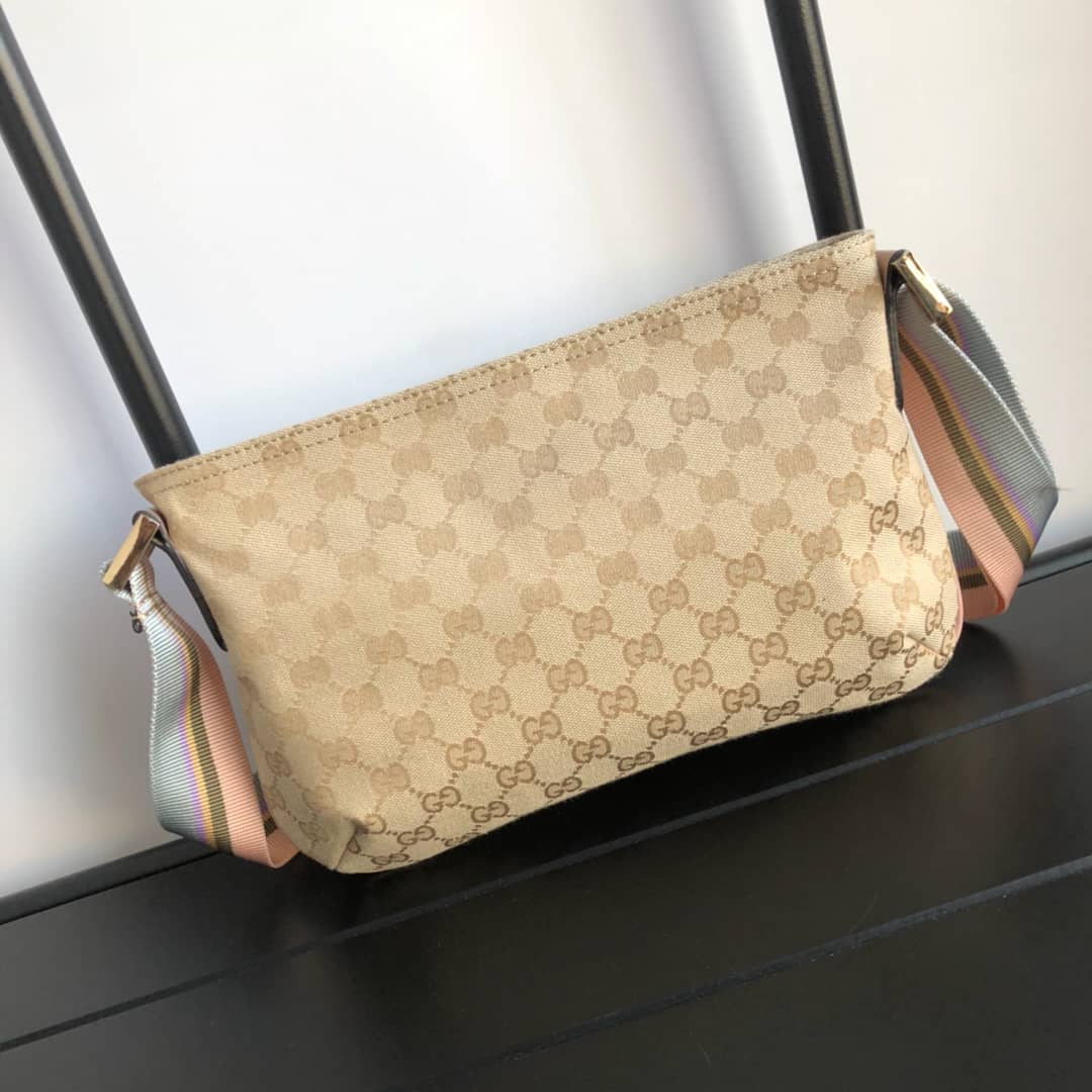Gucci GG Canvas Shoulder Bag Replica Beige 189749