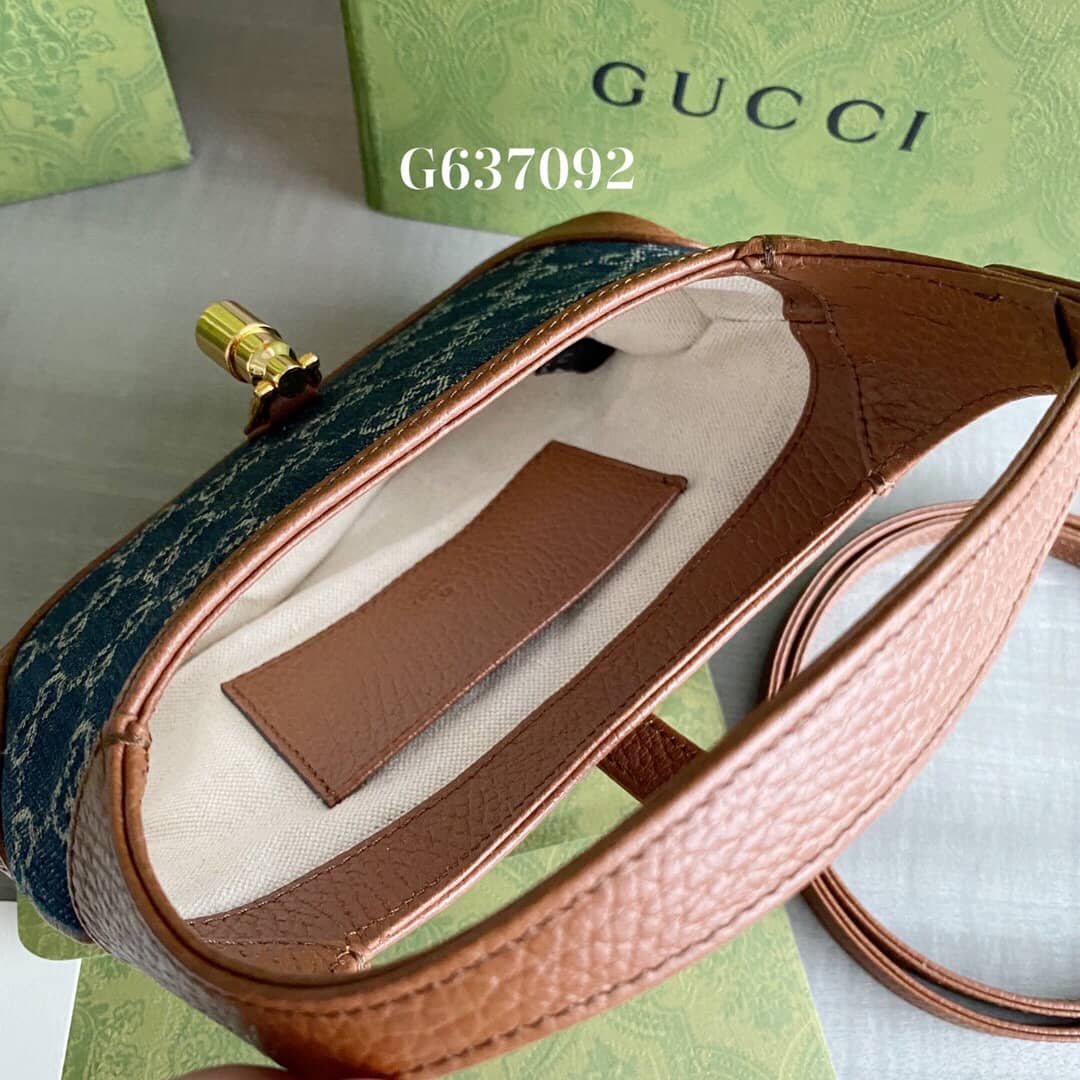 Gucci Jackie 1961 Mini Shoulder Bag Replica Blue 637092