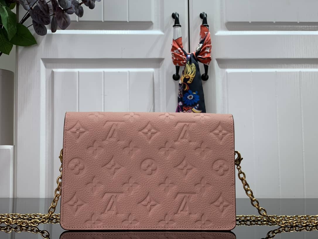 Louis Vuitton Vavin Chain Empreinte Leather Replica Bag Pink M63398