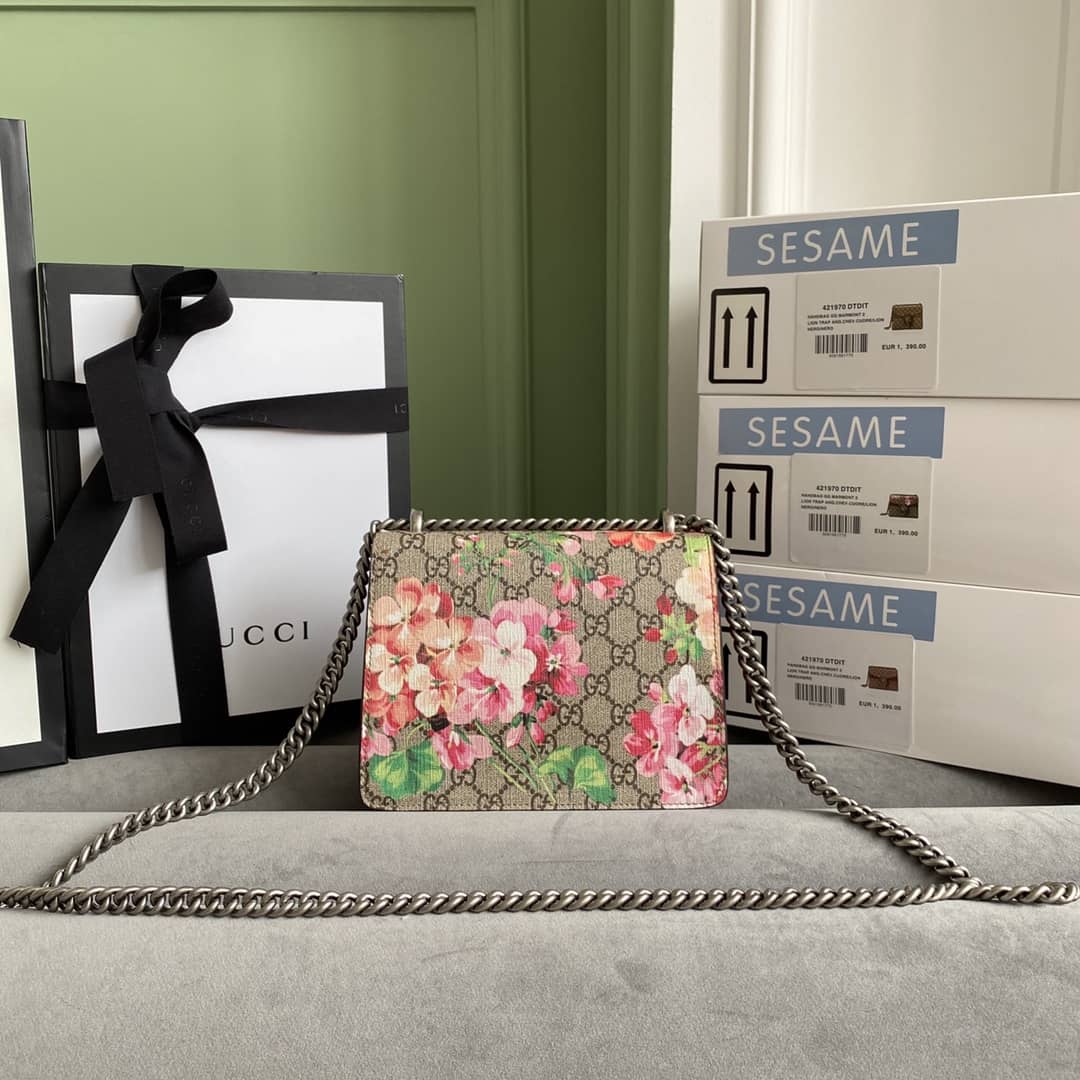 Gucci Dionysus Dupe GG Supreme Dionysus Chain Replica Shoulder Bag Brown 400249