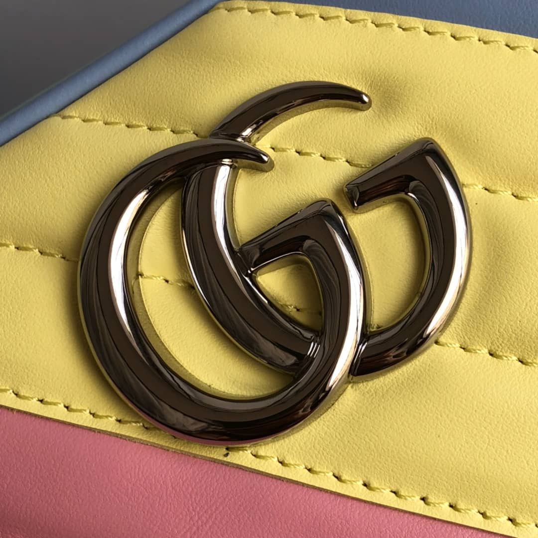 Gucci Handbag Dupes GG Marmont Small Shoulder Handbag Camera Bag Replica Colorful 447632