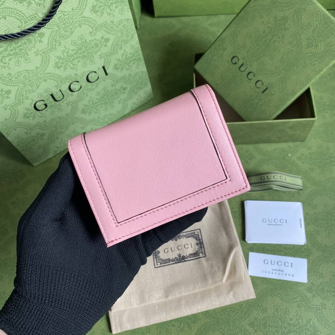 Gucci Diana Leather Card Case Wallet Replica 658244