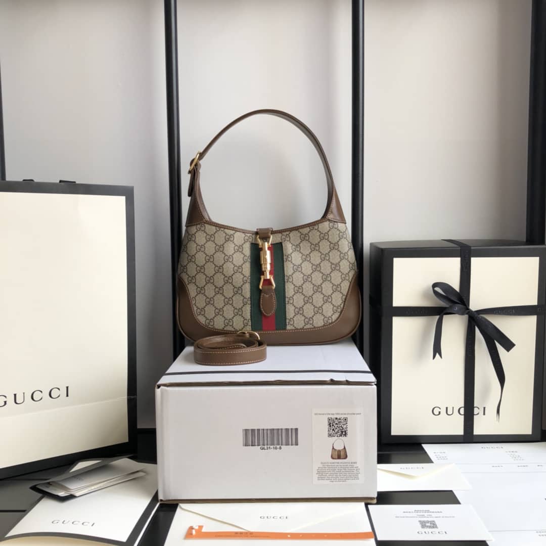 Gucci GG Jackie 1961 Mini Shoulder Bag Replica Brown 637092
