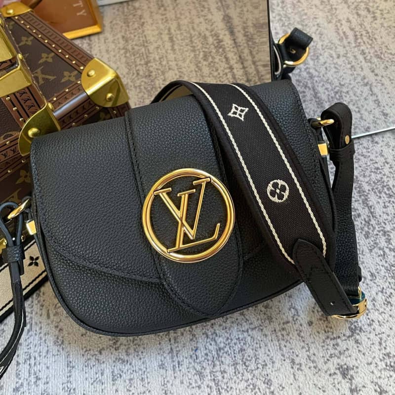 Louis Vuitton Pont 9 Soft PM Replica Bag Black M58727