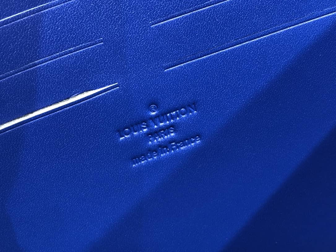 Louis Vuitton S Lock A4 Monogram Taurillon Cowhide Leather Pouch Replica Blue M80582