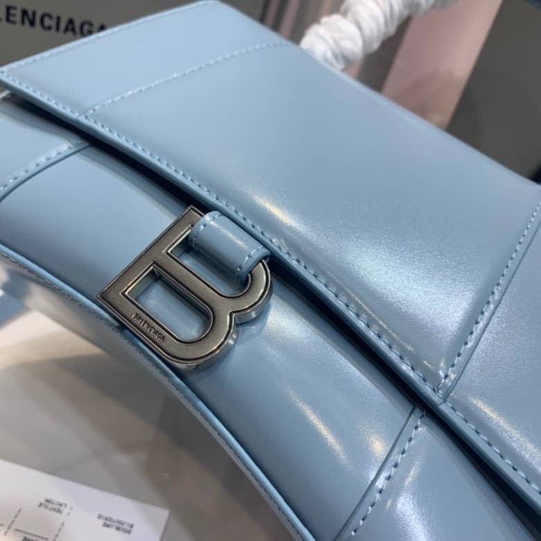 Balenciaga Hourglass Leather Top Handle Replica Bag