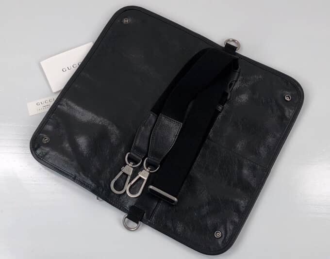 Gucci Unisex Morpheus Leather Messenger Bag Replica 575837
