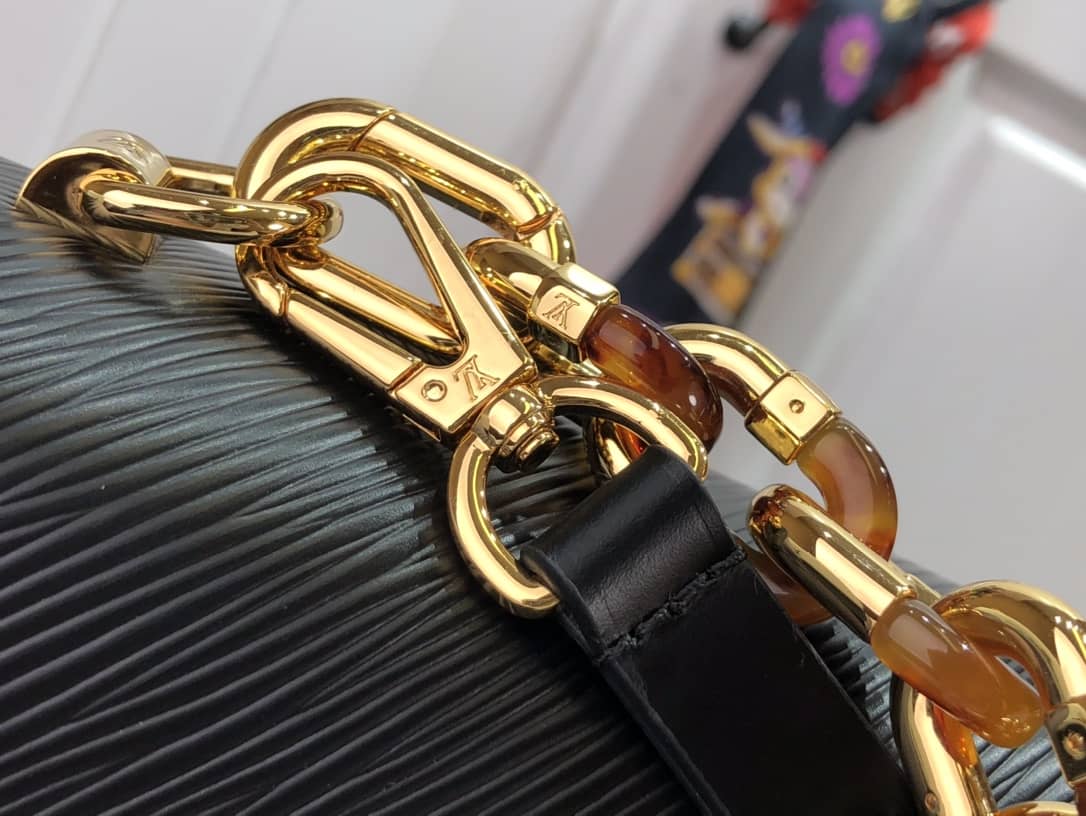 Louis Vuitton Monogram 2Way Leather Twist Replica Handbag Black M58526
