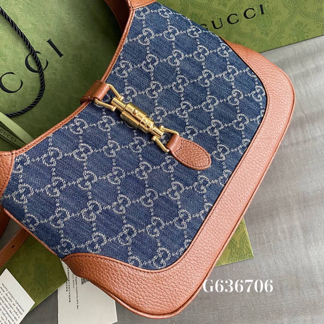 Gucci GG Jackie 1961 Mini Shoulder Bag Replica Blue 637092