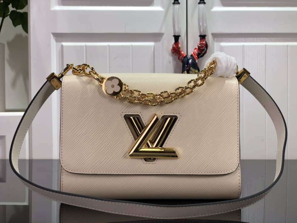 Louis Vuitton Twist MM Epi Grained Leather Beige M59403 Replica Crossbody Bag