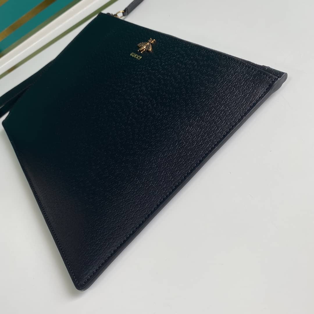 Gucci Animalier Leather Pouch Replica 523684