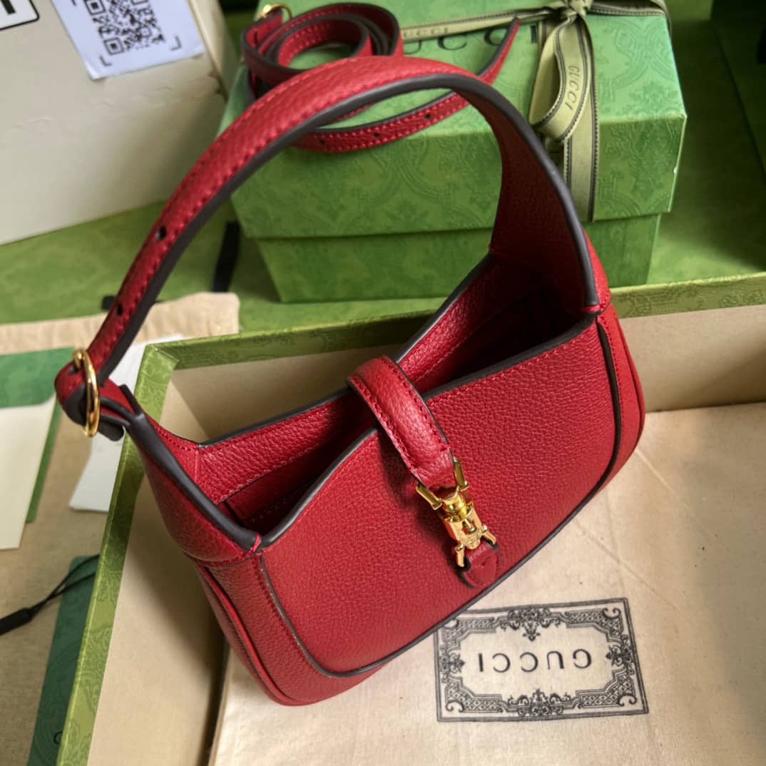 Gucci Jackie 1961 Mini Hobo Bag Red 637091 Replica