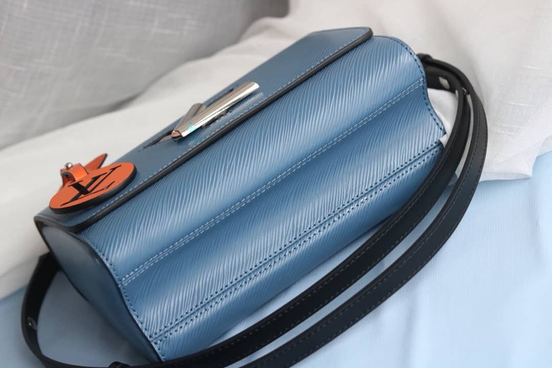 LV Tote Dupe Twist MM Crossbody Bag Replica Blue M50305