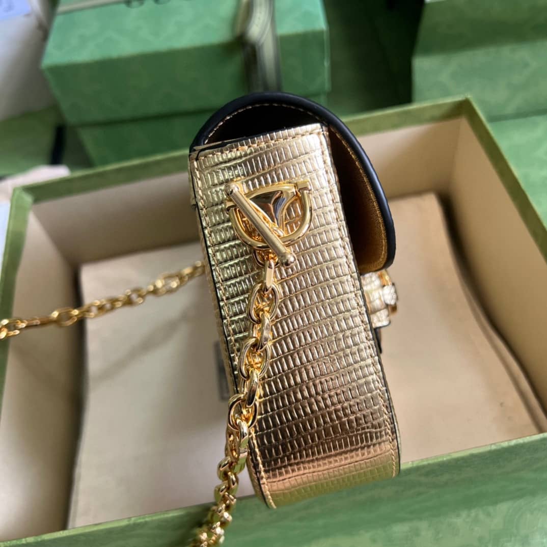 Gucci Horsebit 1955 Lizard Mini 675801 Replica Shoulder Bag