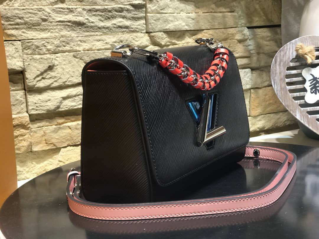 Louis Vuitton Twist MM Bag Black M50296 Replica
