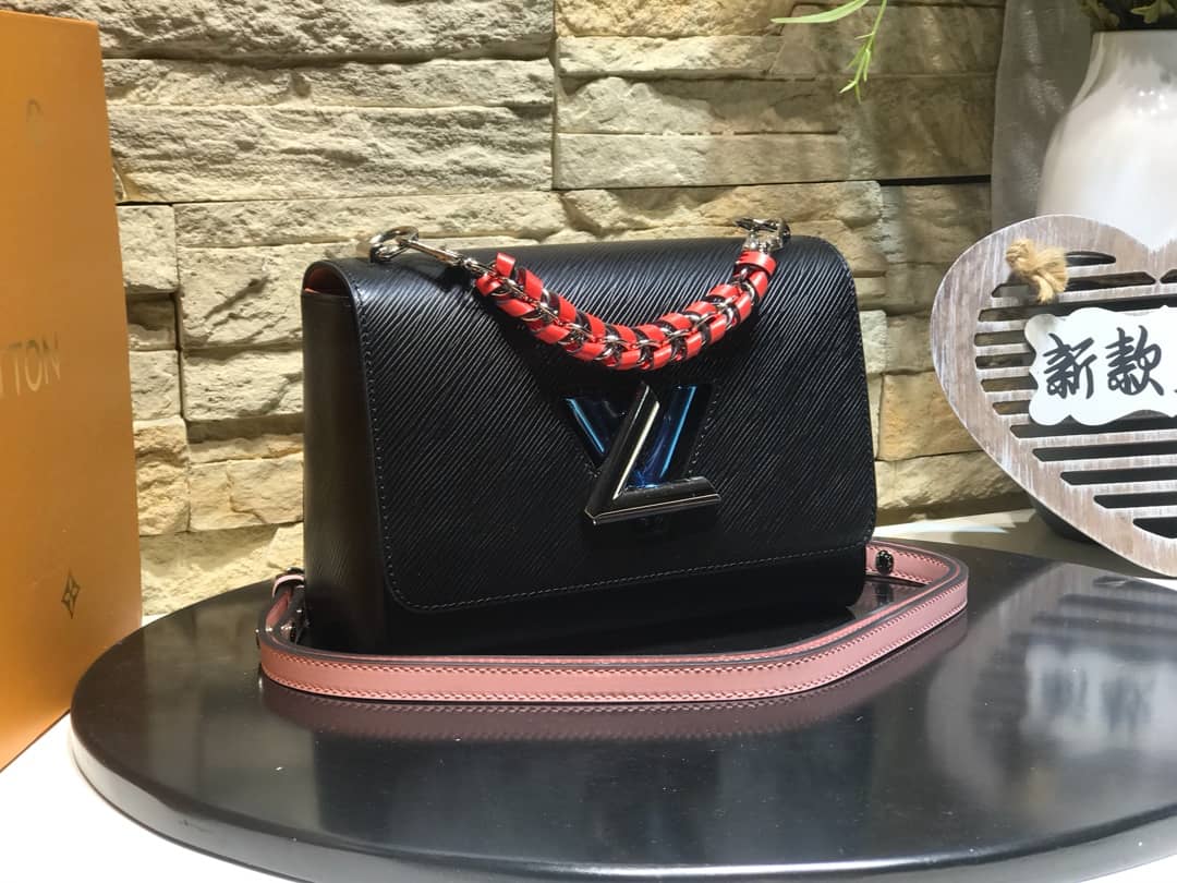 Louis Vuitton Twist MM Bag Black M50296 Replica