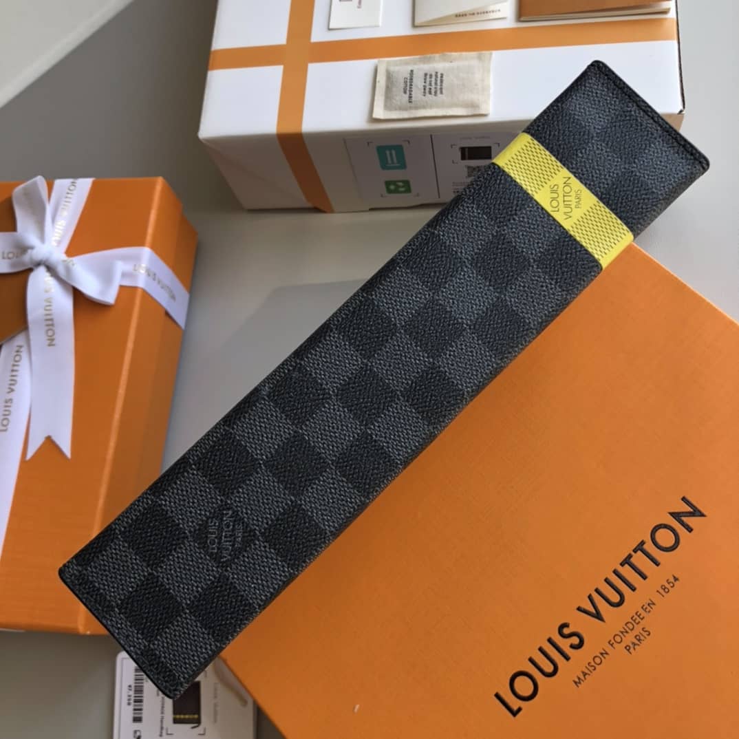 Louis Vuitton Stripe Replica Pochette Voyage MM Damier Graphite Yellow N60107