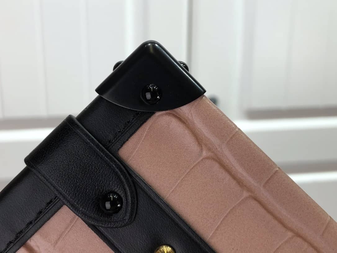 Louis Vuitton Petite Malle Brilliant Alligator Leather Replica Handbag Pink N93817