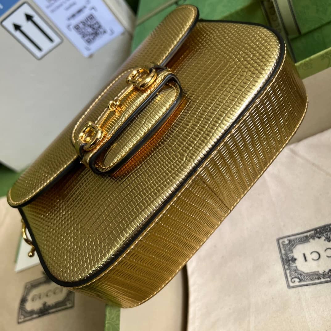 Gucci Horsebit 1955 Lizard Mini 675801 Replica Shoulder Bag