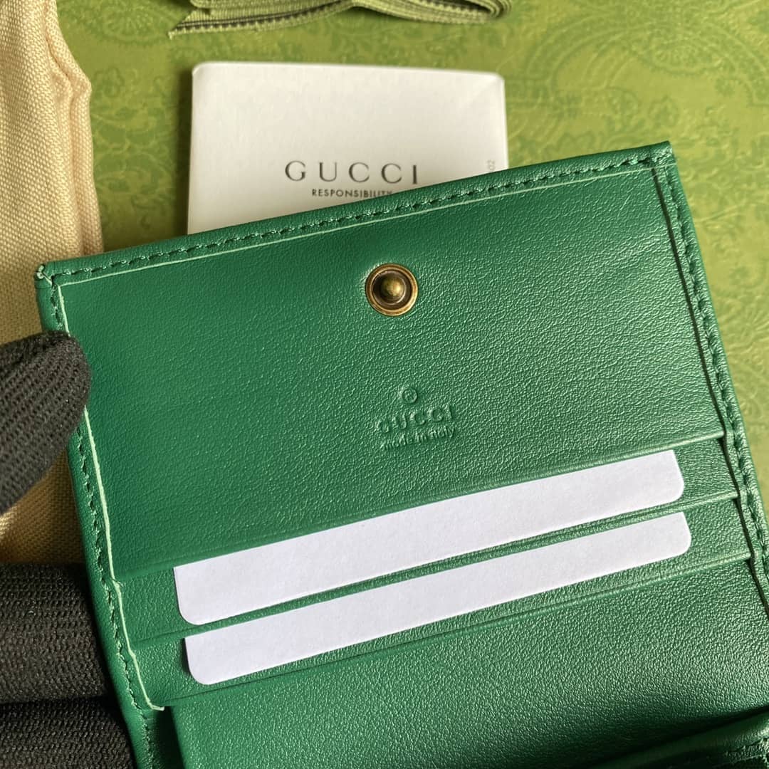 Gucci Diana Leather Card Case Wallet Replica 658244