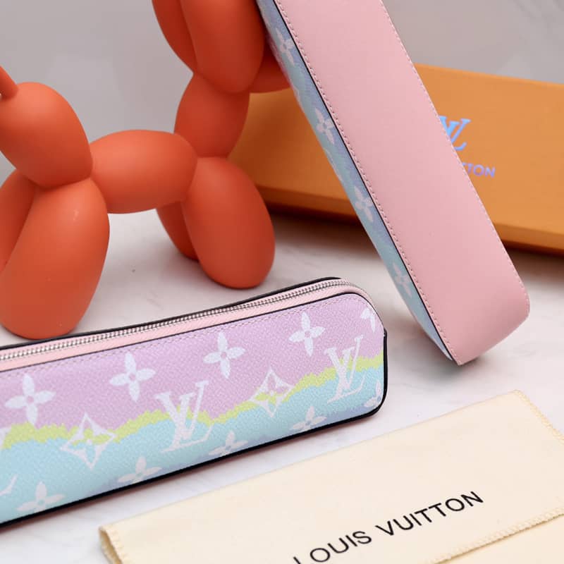 Louis Vuitton Pencil Pouch Elizabeth Monogram Canvas Replica Blue GI0009