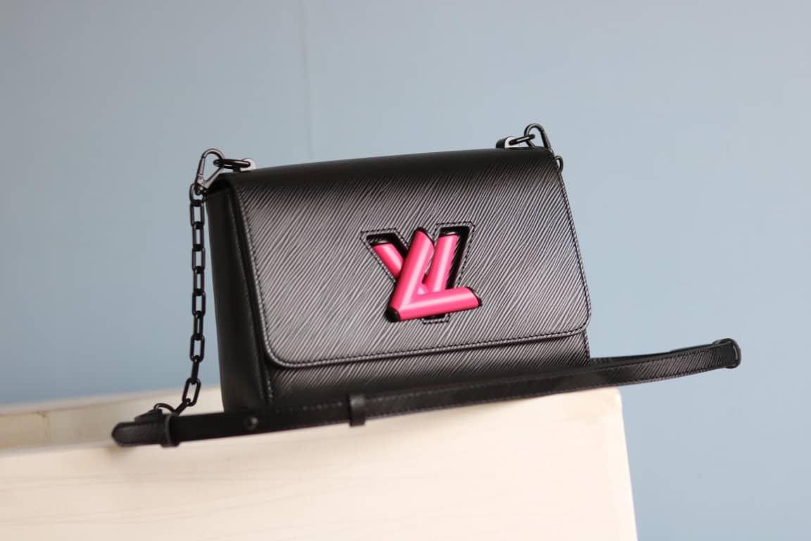 Louis Vuitton Textured Epi Leather Twist Series Bag Black