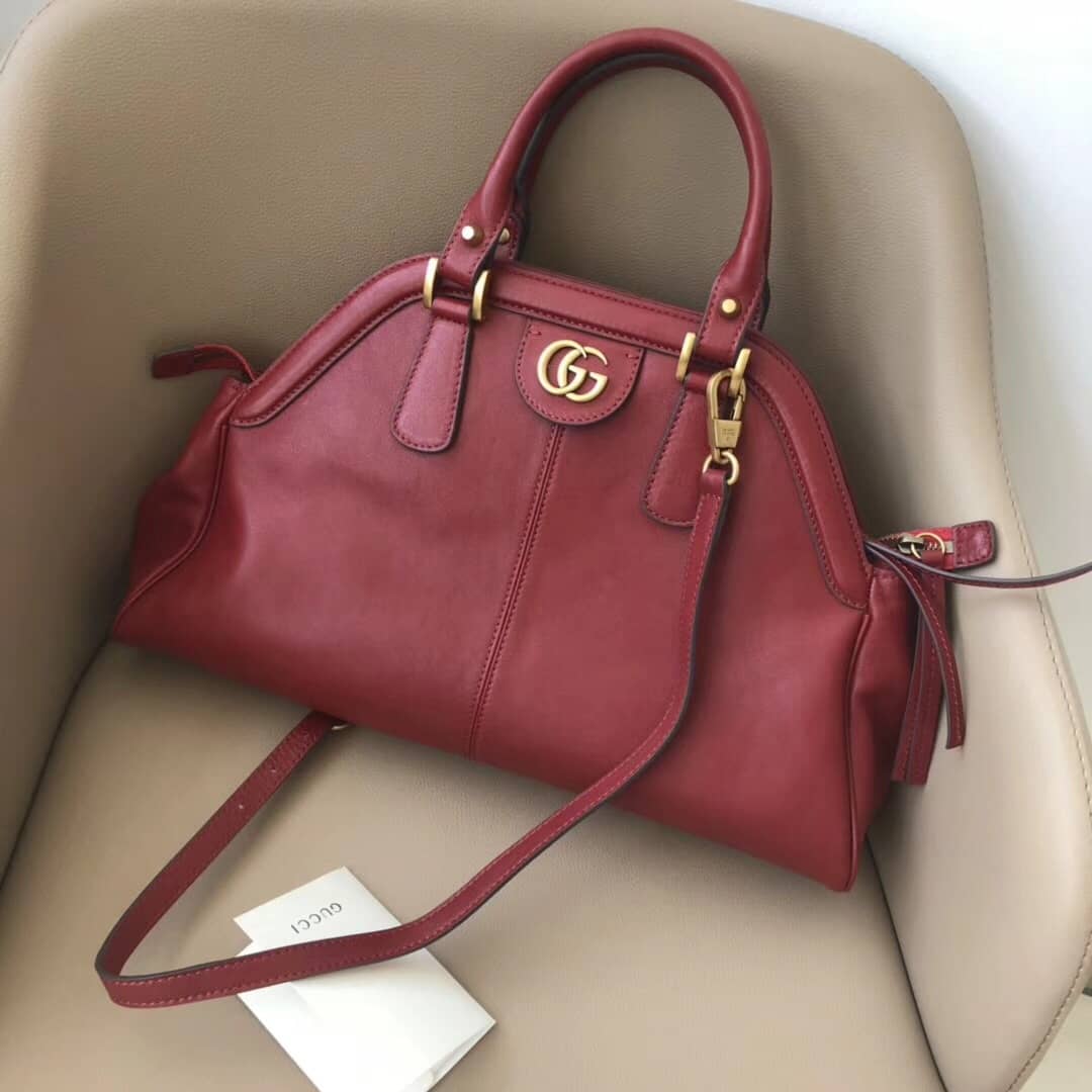 Gucci ReBelle Medium Top Handle Bag Replica Red 516459