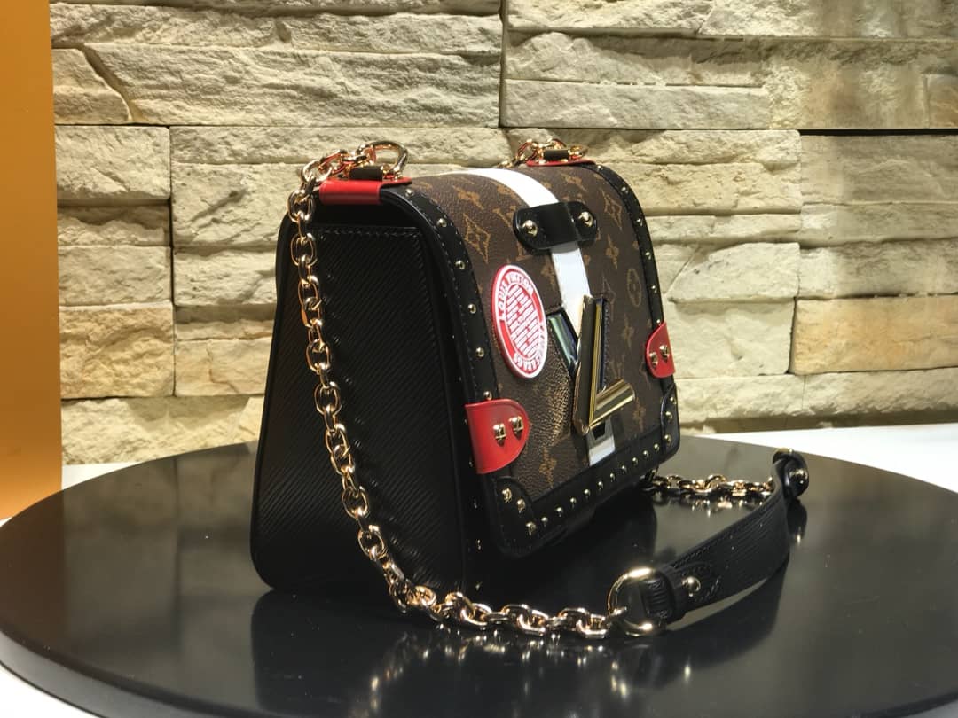 Louis Vuitton Twist MM Bag Black M50296 Replica