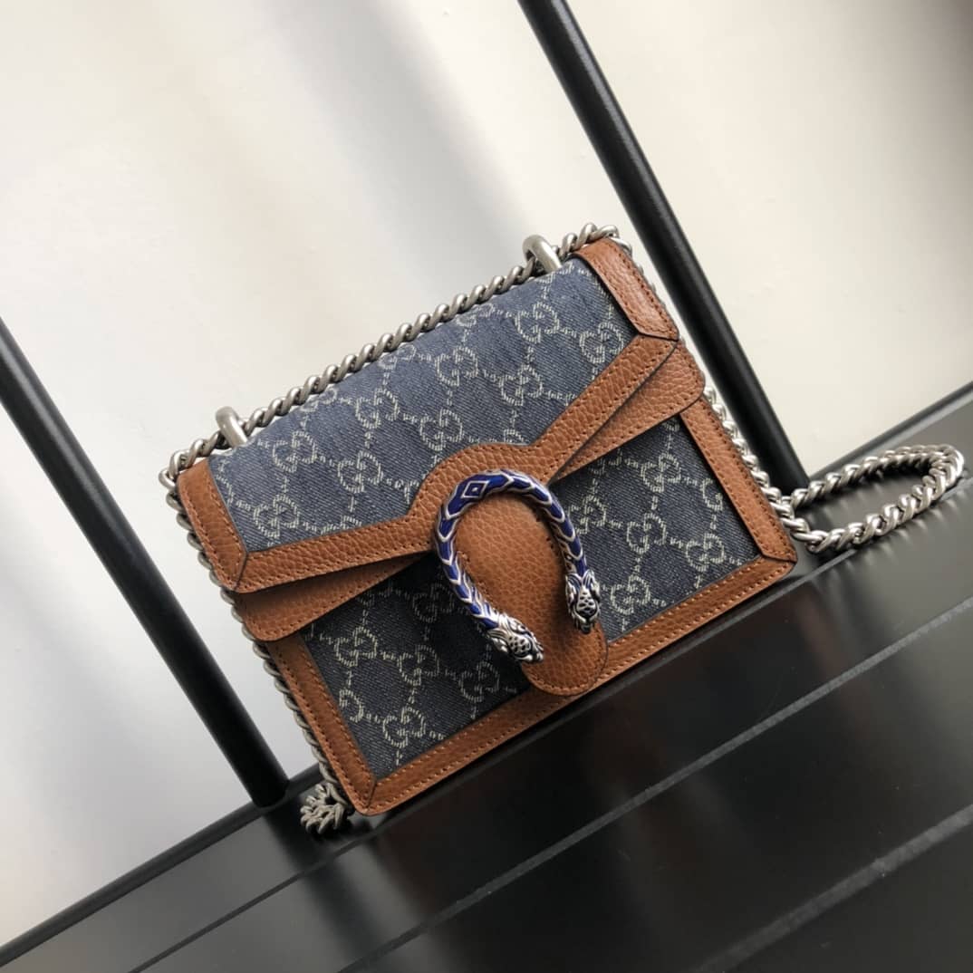 Gucci GG Supreme Dionysus 2way Mini Chain Shoulder Bag Replica Blue 421970