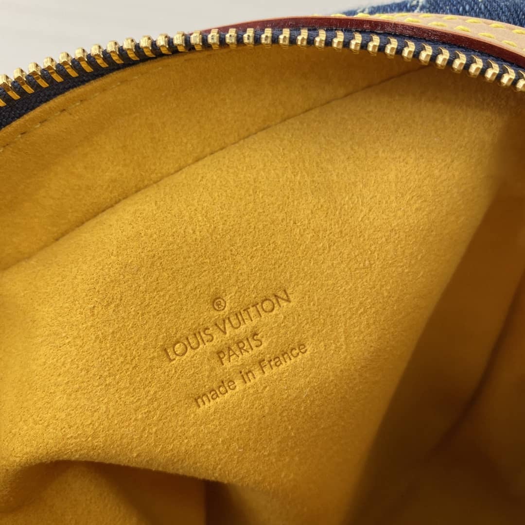 Louis Vuittton Denim Monogram Vachetta Trim Camera Bag