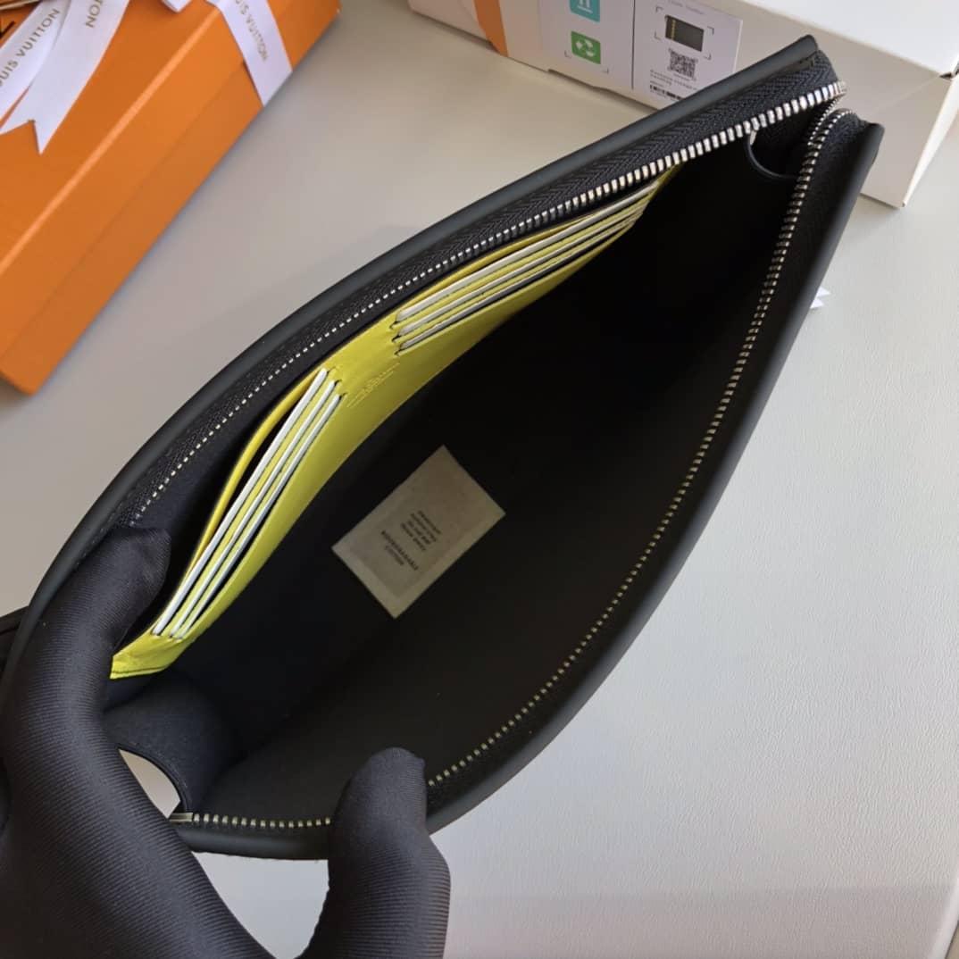 Louis Vuitton Stripe Replica Pochette Voyage MM Damier Graphite Yellow N60107