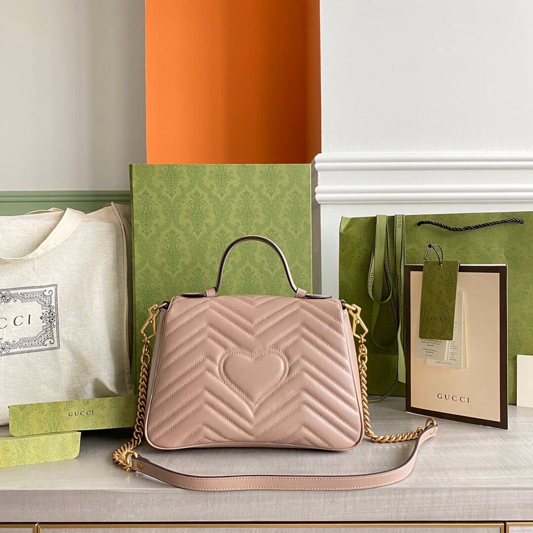 Gucci Marmont Dupe GG Marmont Replica Bag Pink 498100