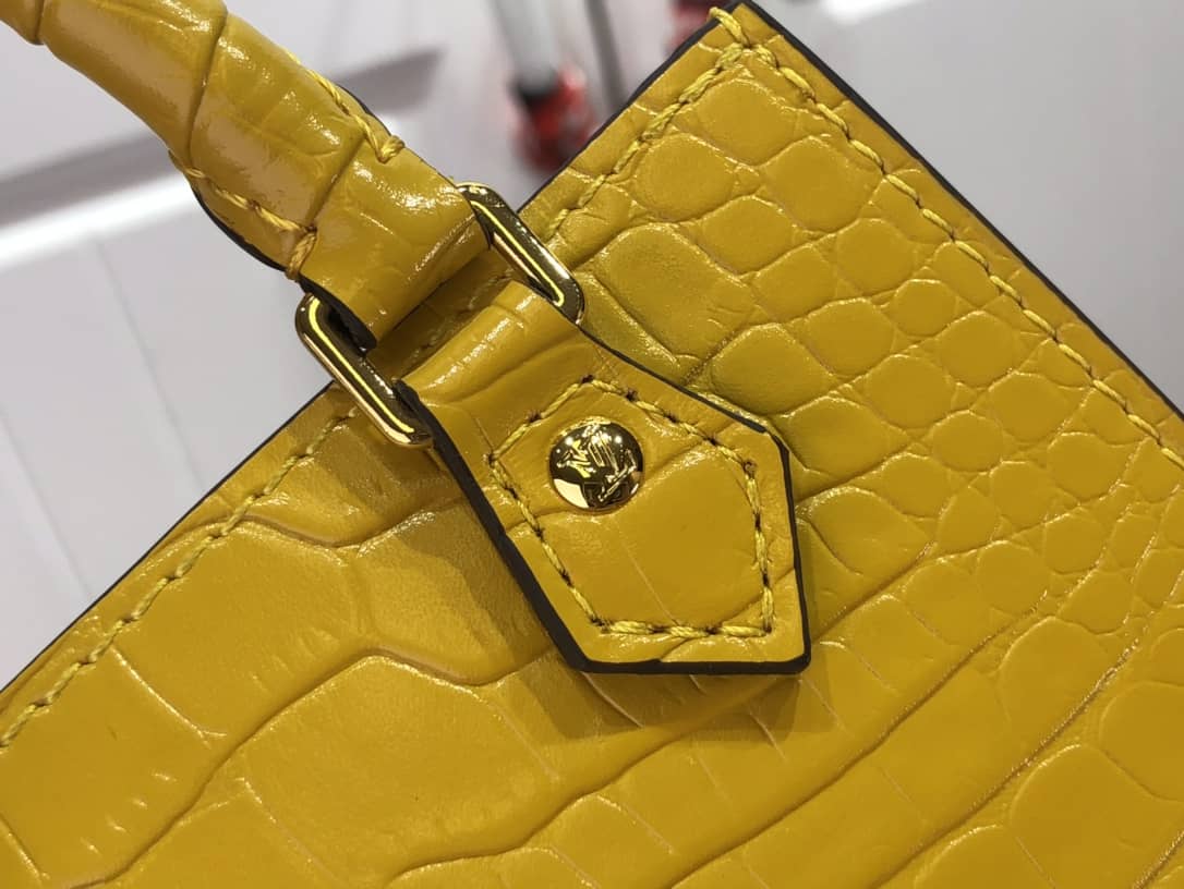 Louis Vuitton Petit Sac Plat Flat Shoulder Bag Replica Yellow M80169
