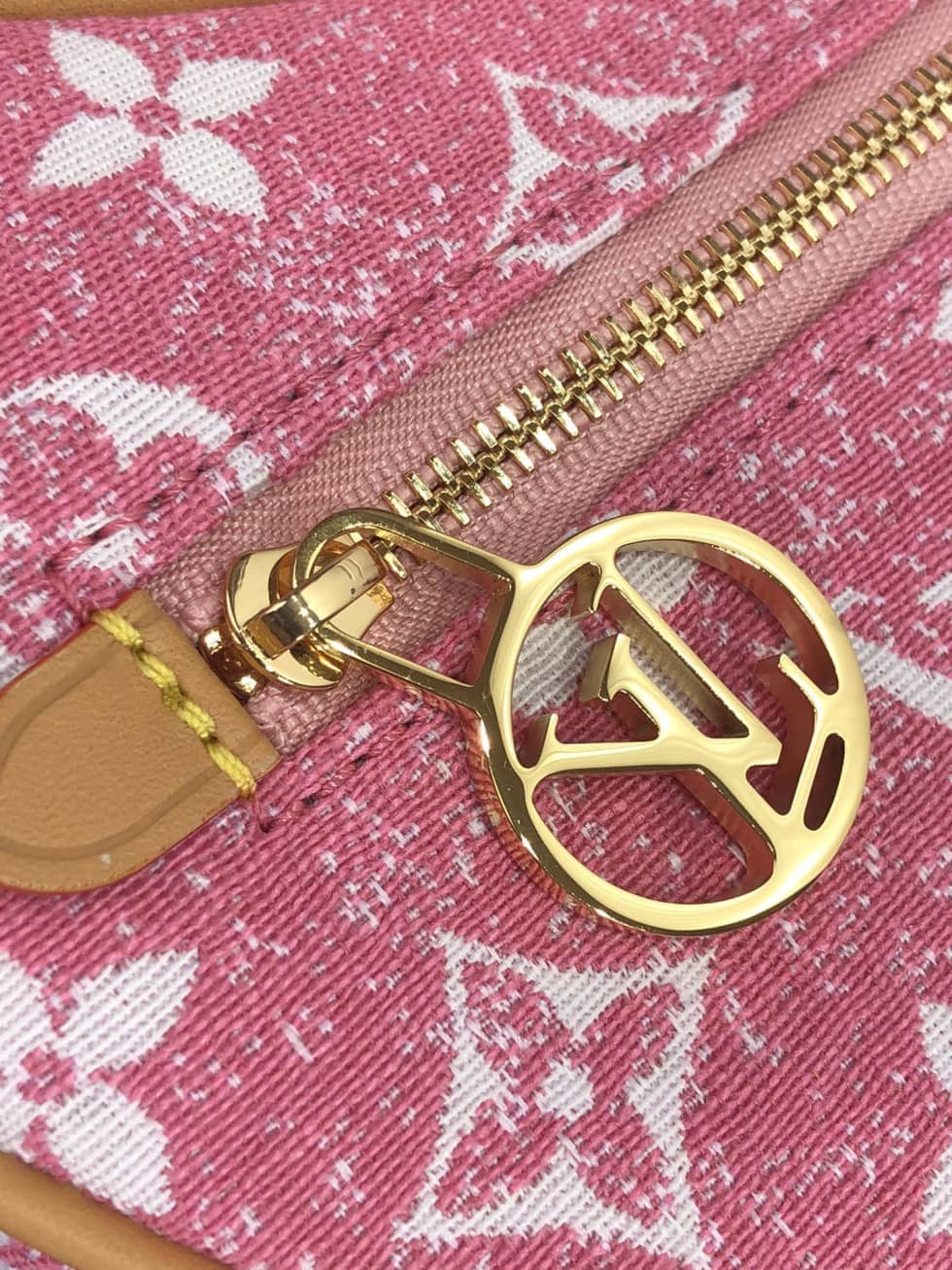 Louis Vuitton Denim Loop Bag Pink M81166 Replica Hobo