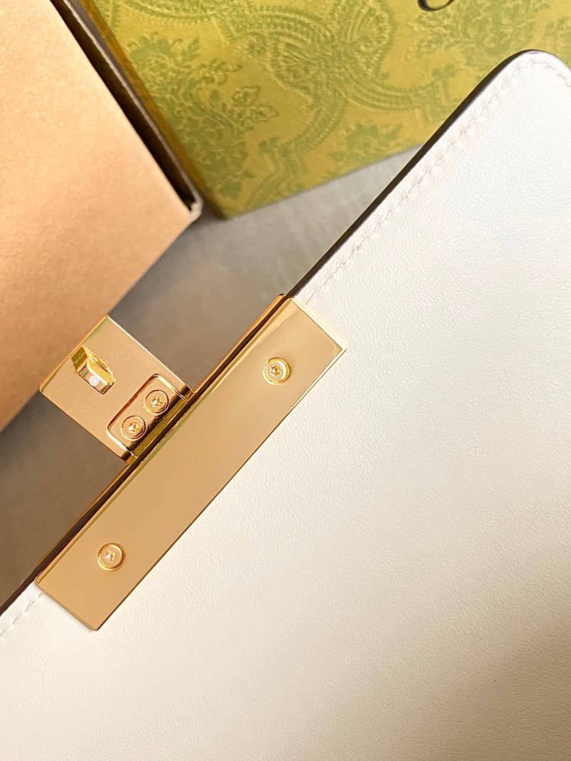 Gucci Padlock Small GG Chain Shoulder Bag Replica White 409487