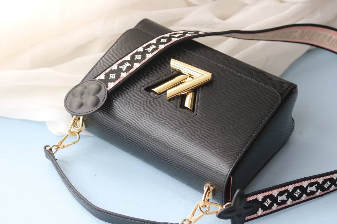 Louis Vuitton Textured Epi Leather Twist Series Bag Black