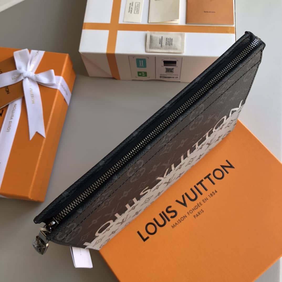Louis Vuitton Voyage MM Monogram Replica Pochette Black Gray M63039