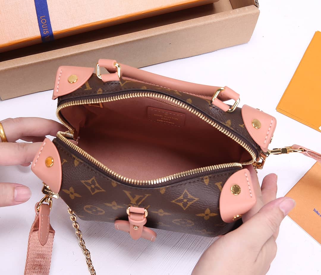 Louis Vuitton Petite Malle Souple Monogram Bag Replica Pink M45571