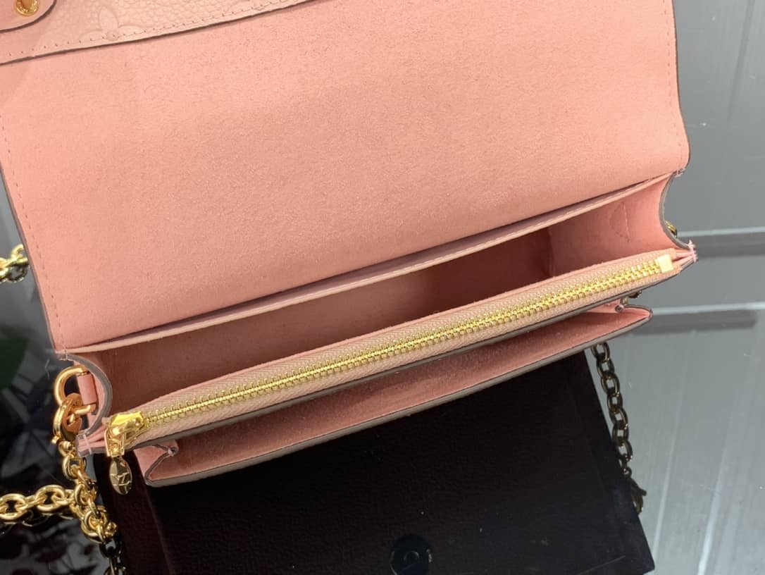 Louis Vuitton Vavin Chain Empreinte Leather Replica Bag Pink M63398