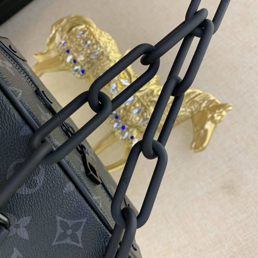 Louis Vuitton Monogram Eclipse Mini Soft Trunk Replica Bag M44735