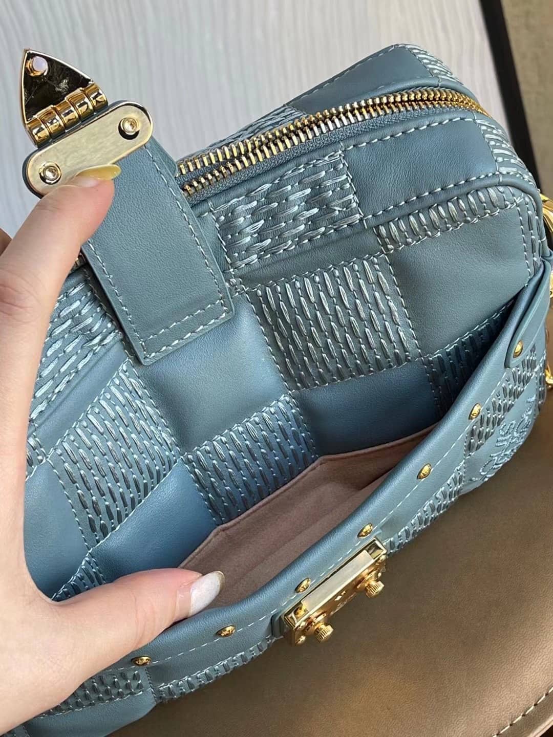 Louis Vuitton Troca PM Blue M59116 Replica Crossbody Bag