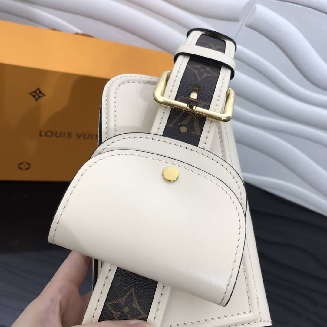 Louis Vuitton Officier Pouch Monogram Canvas Strap Replica Bag White M69841