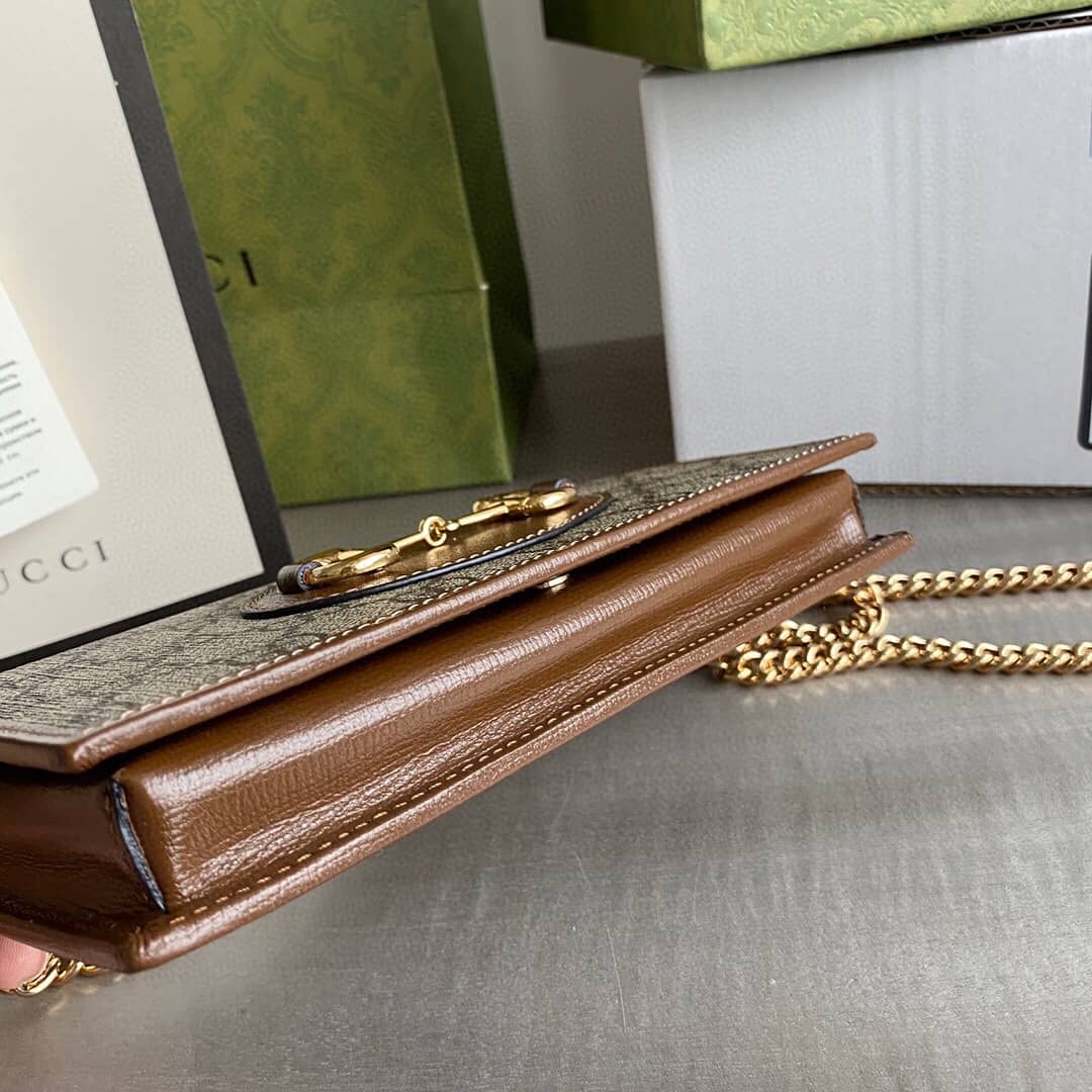 Gucci GG Supreme Horsebit 1955 Chain Wallet Replica 621892