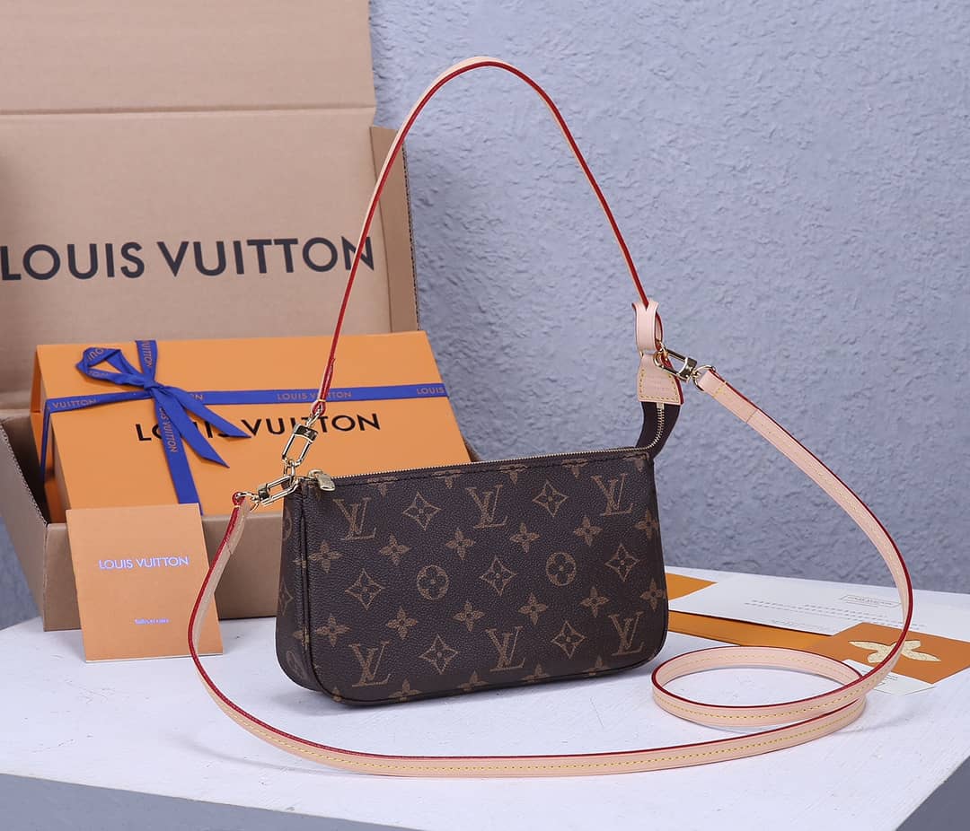 Louis Vuitton Replica Pochette Accessoires Canvas Brown M40712