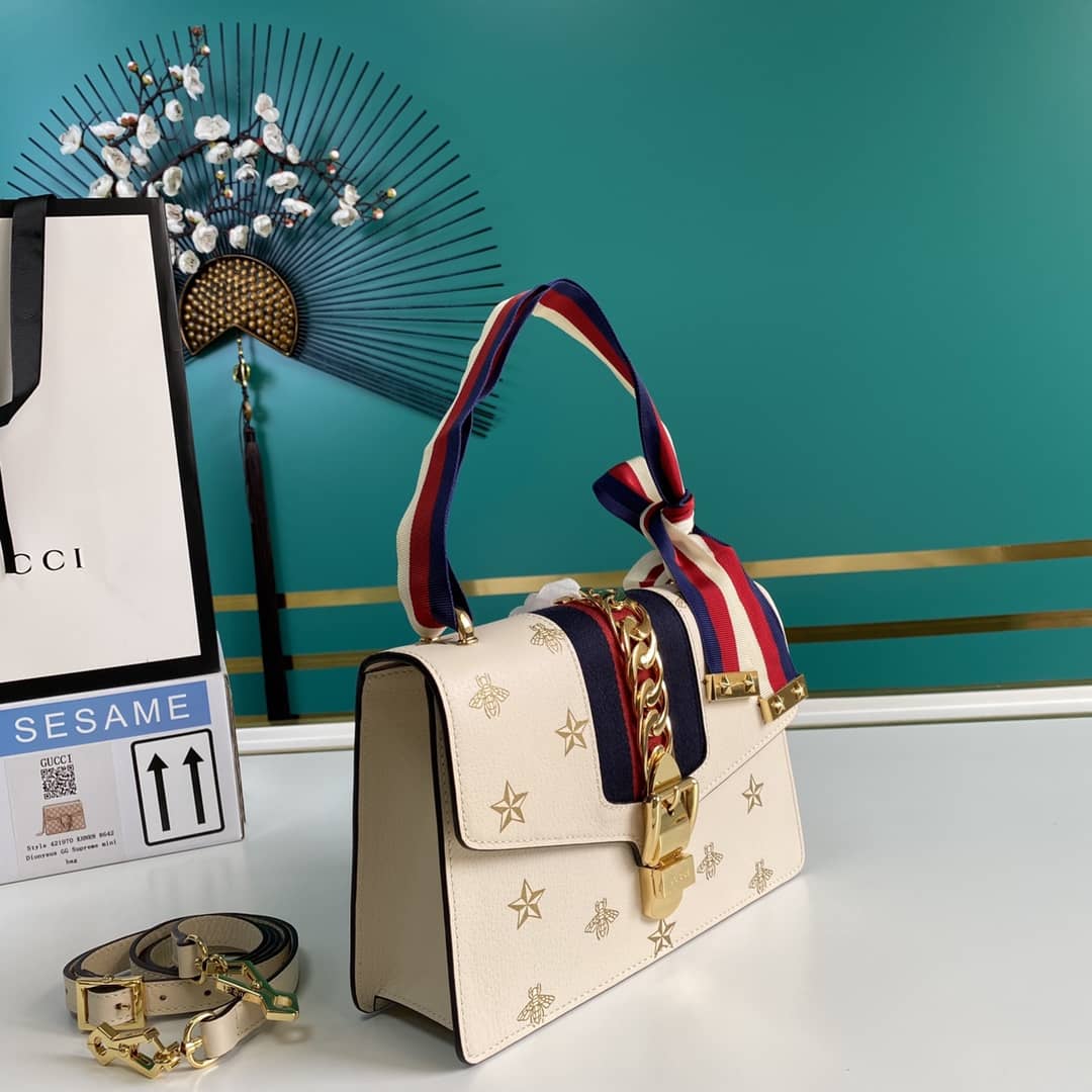 Gucci Sylvie Bee Star Small Shoulder Bag Replica 524405