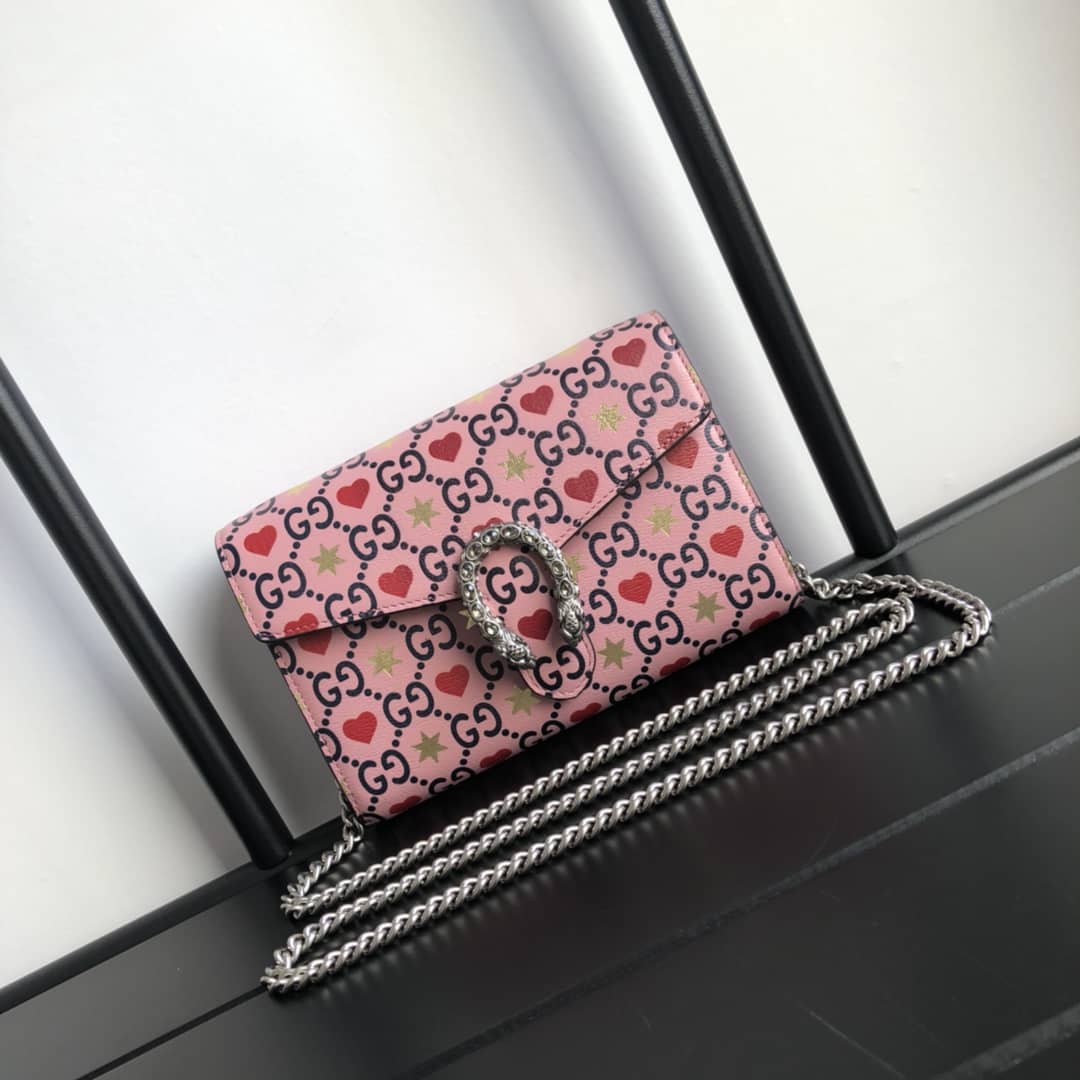 Gucci Dionysus Chain Wallet Shoulder Bag Replica Pink 401231