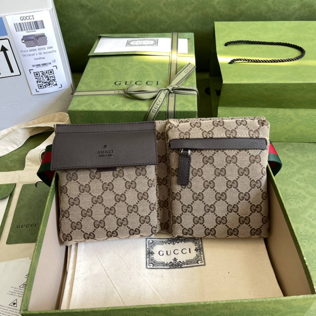Gucci GG Canvas Waist Crossbody Belt Bag Replica 28566