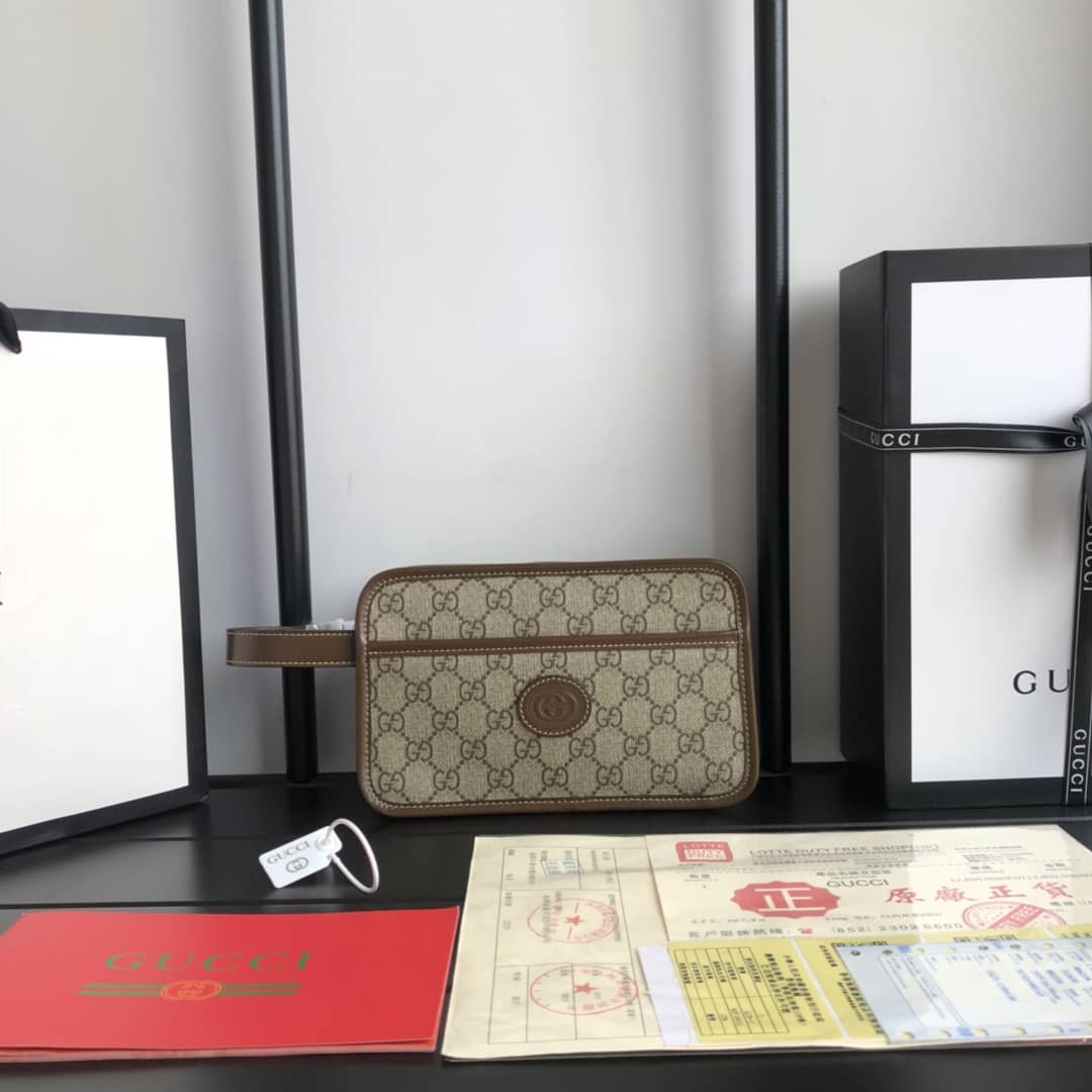 Gucci Purse Dupes Mens GG Interlocking Travel Pouch625764