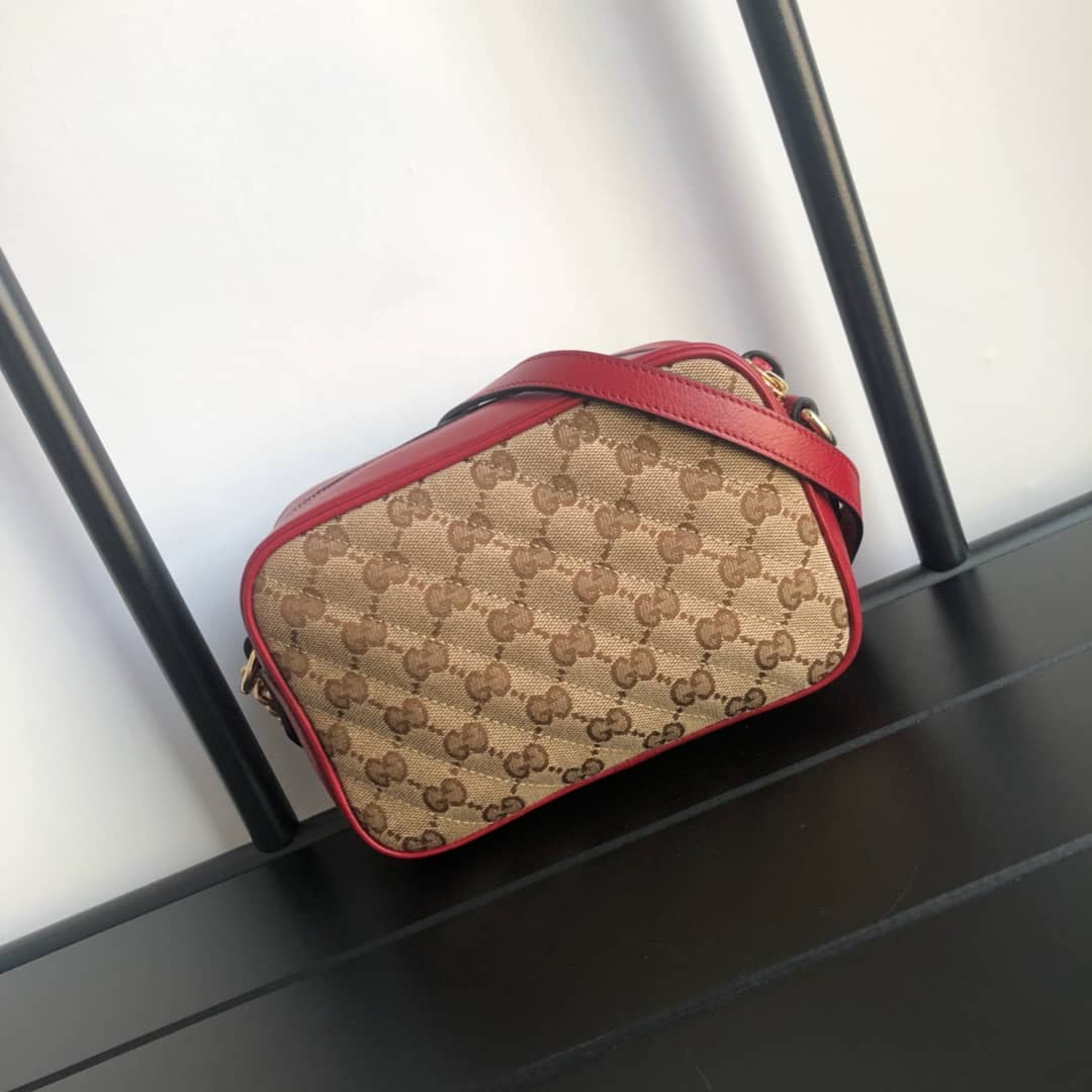 Gucci GG Marmont Matelassé Mini Bag Replica Brown 448065