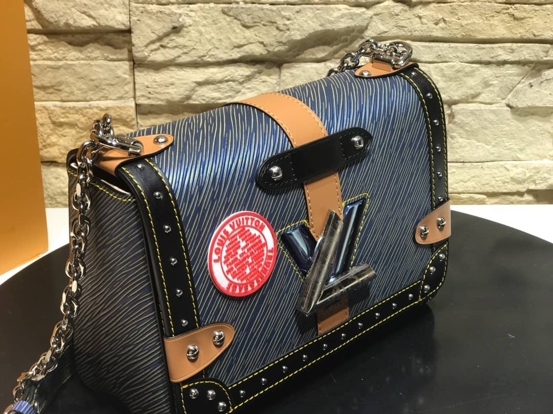 Louis Vuitton Twist MM Bag Blue M50296 Replica